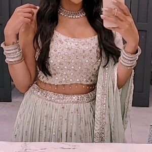 Mint lengha. Indian/Pakistani dress/suit